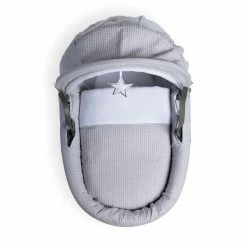 Clair De Lune Silver Lining Moses Basket Bedding Set Moses Basket Dressings