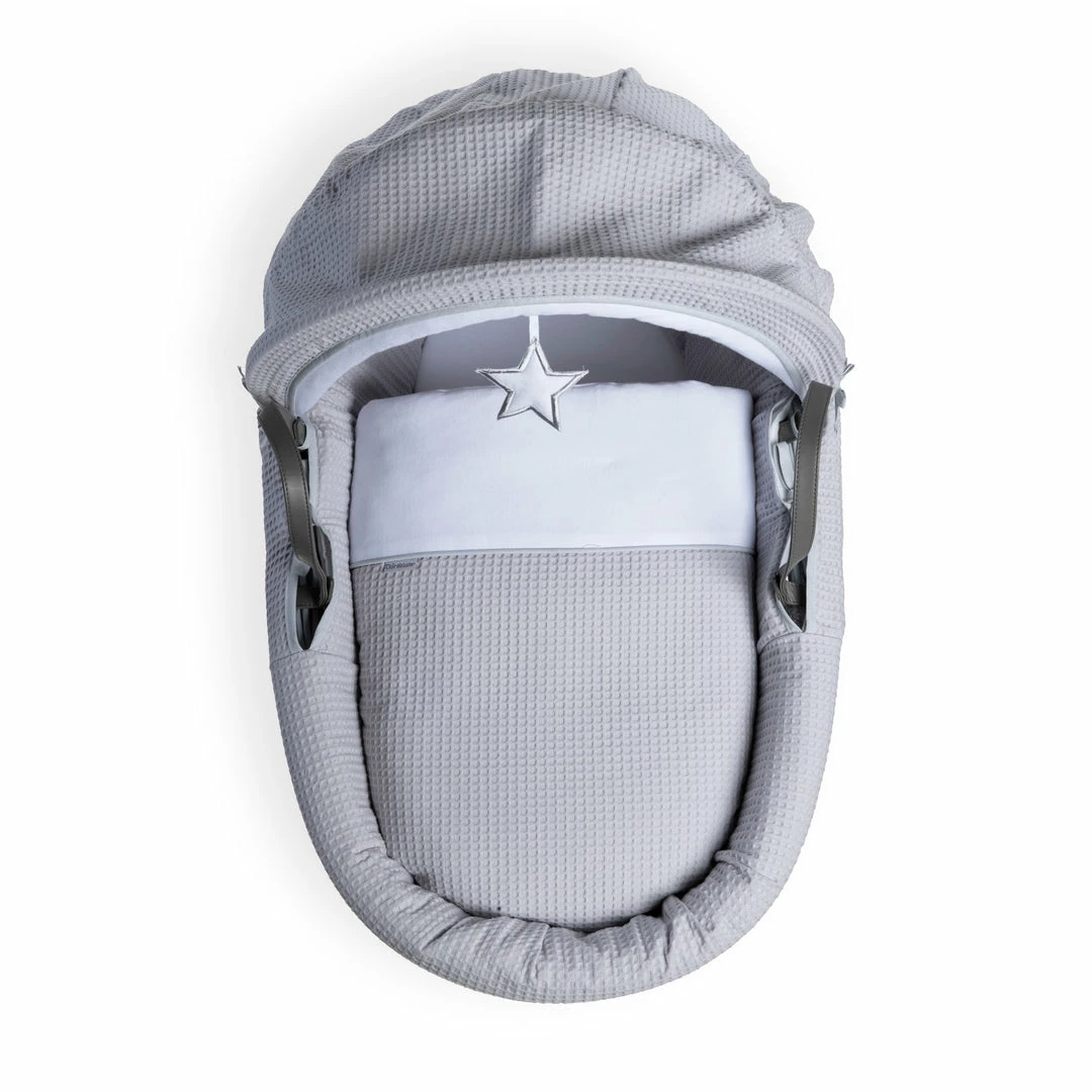 Clair De Lune Silver Lining Moses Basket Bedding Set Moses Basket Dressings