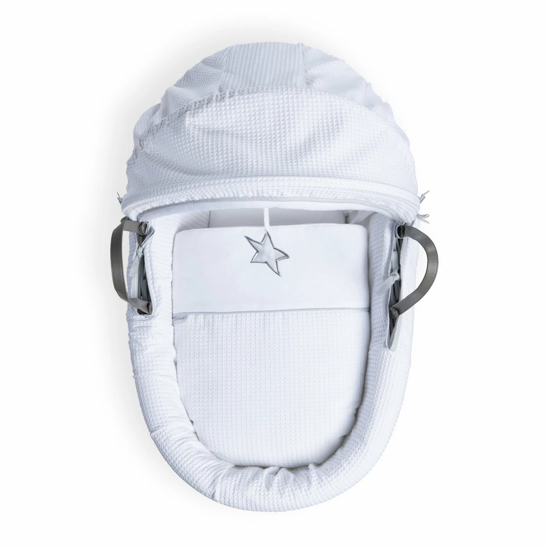 Clair De Lune Silver Lining Moses Basket Bedding Set Moses Basket Dressings