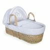 Clair De Lune Moses Baskets & Stands Silver Lining Palm Moses Basket