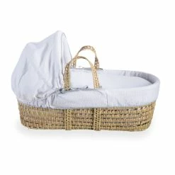 Clair De Lune Moses Baskets & Stands Silver Lining Palm Moses Basket