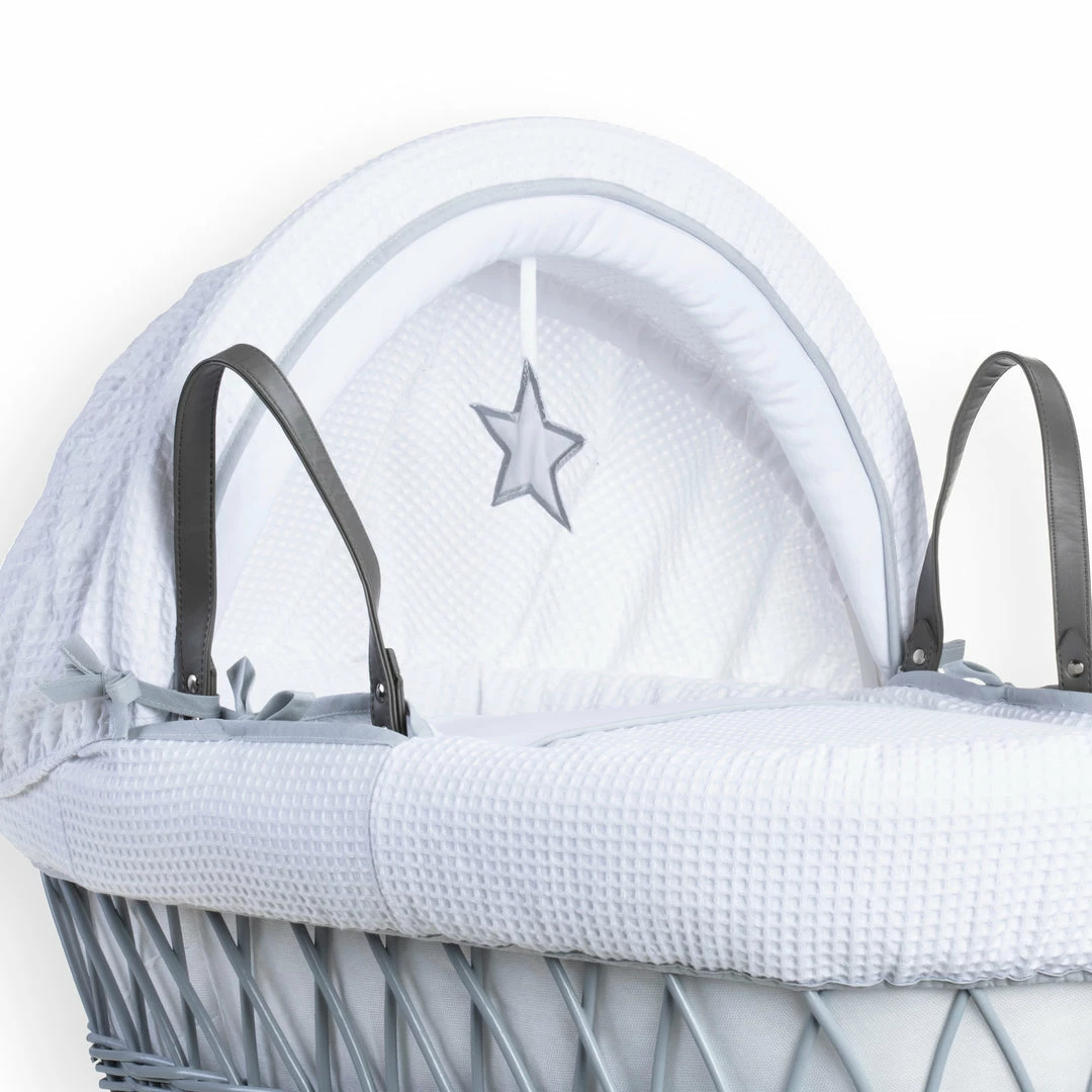 Clair De Lune Silver Lining Moses Basket Bedding Set Moses Basket Dressings