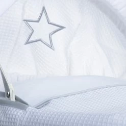 Clair De Lune Silver Lining Moses Basket Bedding Set Moses Basket Dressings