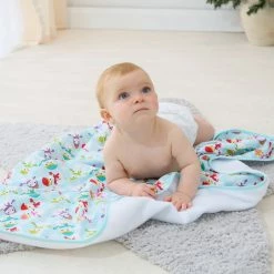 Clair De Lune Winter Snowman Fleece-Lined Blanket