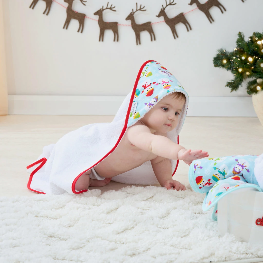 Clair De Lune Winter Snowman Baby Hooded Bath Towel