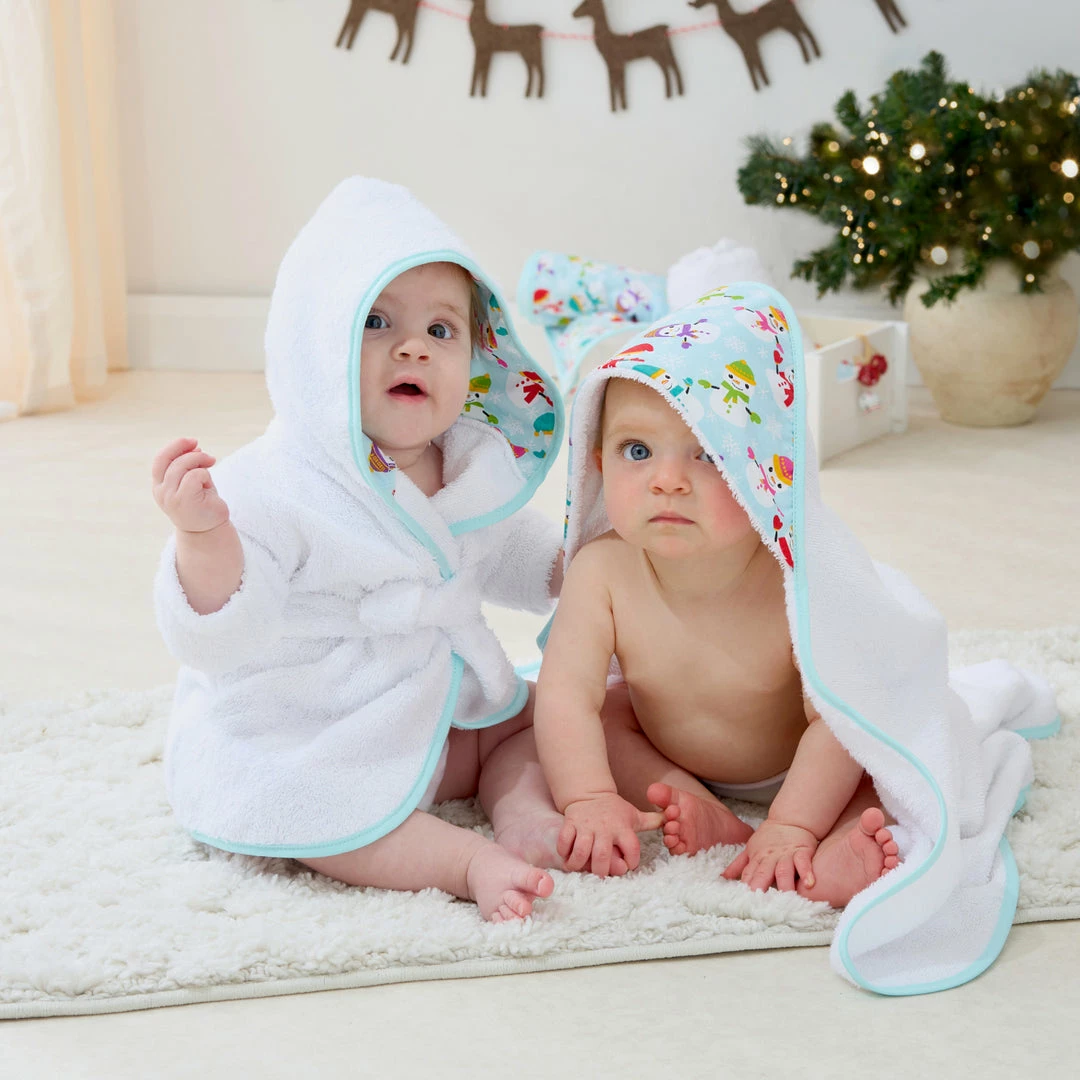 Clair De Lune Winter Snowman Baby Hooded Bath Towel