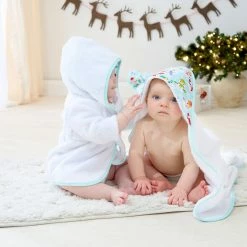 Clair De Lune Winter Snowman Baby Hooded Bath Towel