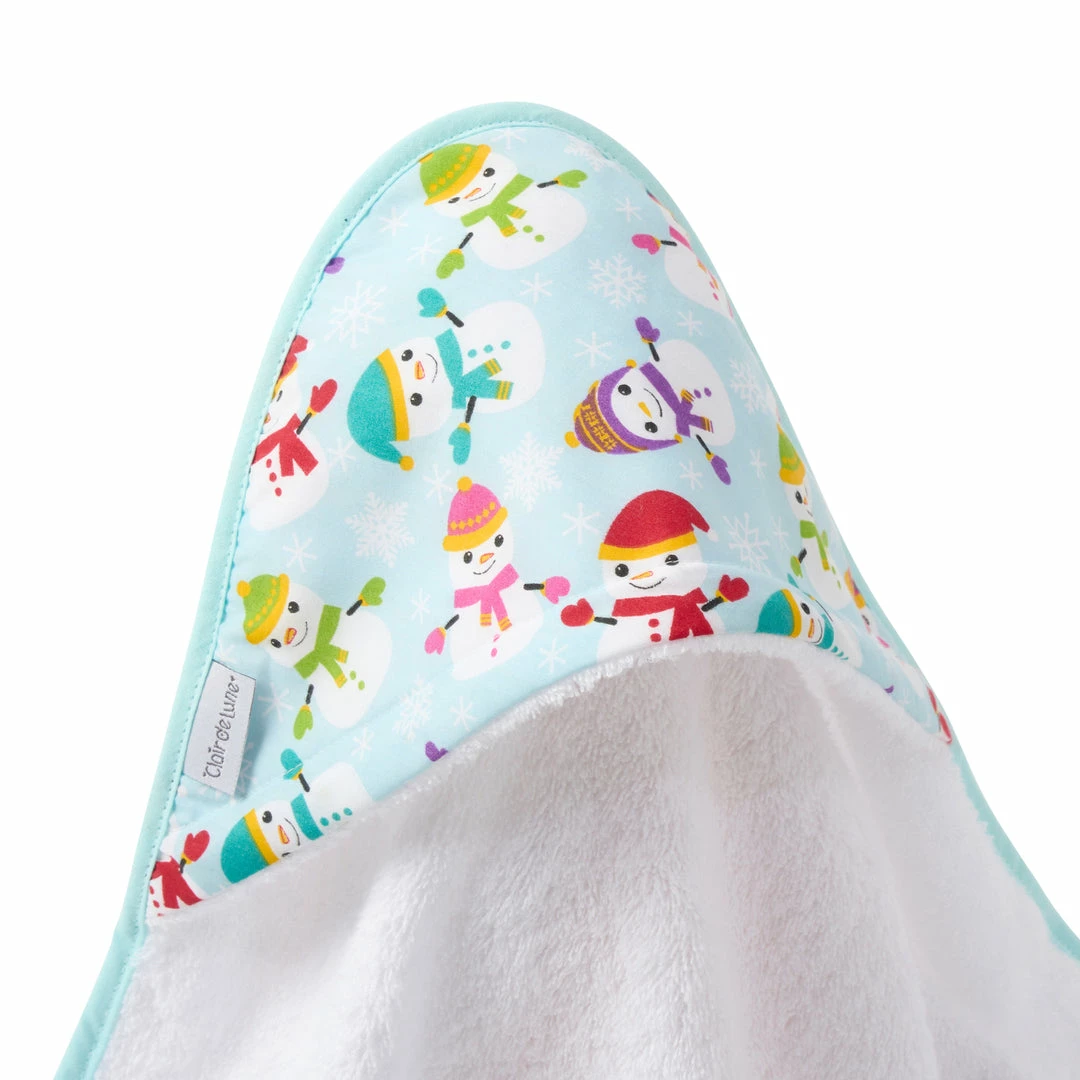 Clair De Lune Winter Snowman Baby Hooded Bath Towel