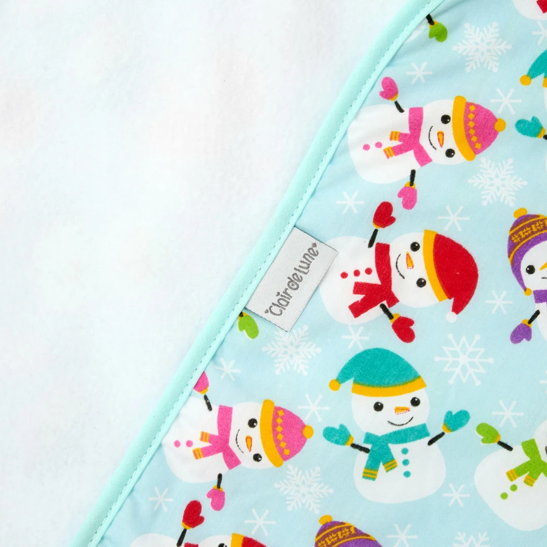 Clair De Lune Winter Snowman Baby Hooded Bath Towel