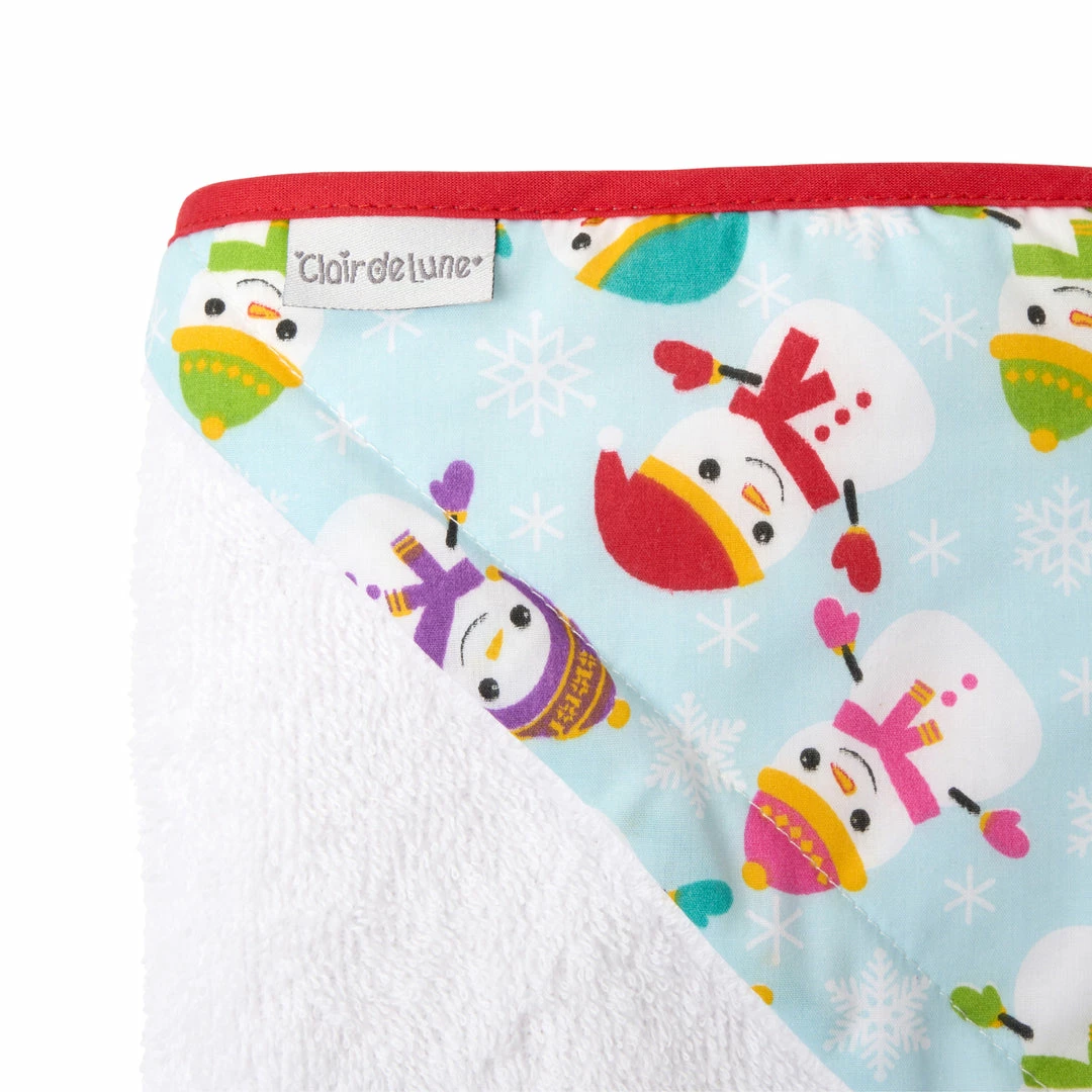 Clair De Lune Winter Snowman Baby Hooded Bath Towel