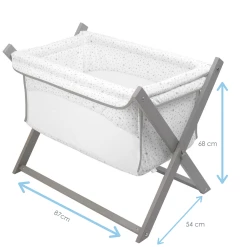 Clair De Lune Stars & Stripes Folding Crib Starter Set Bundle