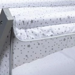 Clair De Lune Stars & Stripes Folding Breathable Crib Award Winning Bedside Cribs