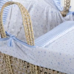 Clair De Lune Stars & Stripes Moses Basket Bedding Set