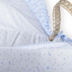 Clair De Lune Stars & Stripes Moses Basket Bedding Set
