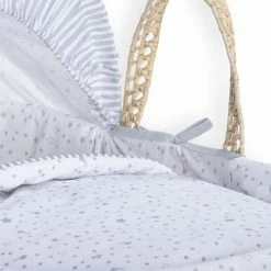 Clair De Lune Stars & Stripes Moses Basket Bedding Set