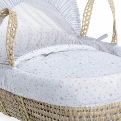 Clair De Lune Stars & Stripes Moses Basket Bedding Set