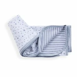 Clair De Lune Stars & Stripes Folding Crib Starter Set Bundle