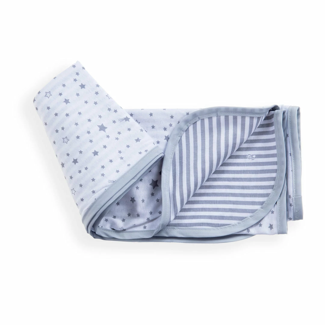 Clair De Lune Stars & Stripes Folding Crib Starter Set Bundle