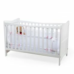 Clair De Lune Bedding Stars & Stripes 2 Pack Cot Bed Breathable Bumpers