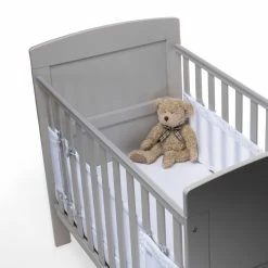 Clair De Lune Bedding Stars & Stripes 2 Pack Cot Bed Breathable Bumpers