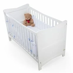 Clair De Lune Bedding Stars & Stripes 2 Pack Cot Bed Breathable Bumpers