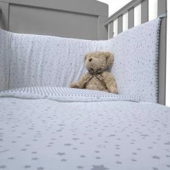 Clair De Lune Stars & Stripes Cot/Cot Bed Quilt & Bumper Bedding Set