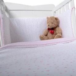 Clair De Lune Stars & Stripes Cot/Cot Bed Quilt & Bumper Bedding Set