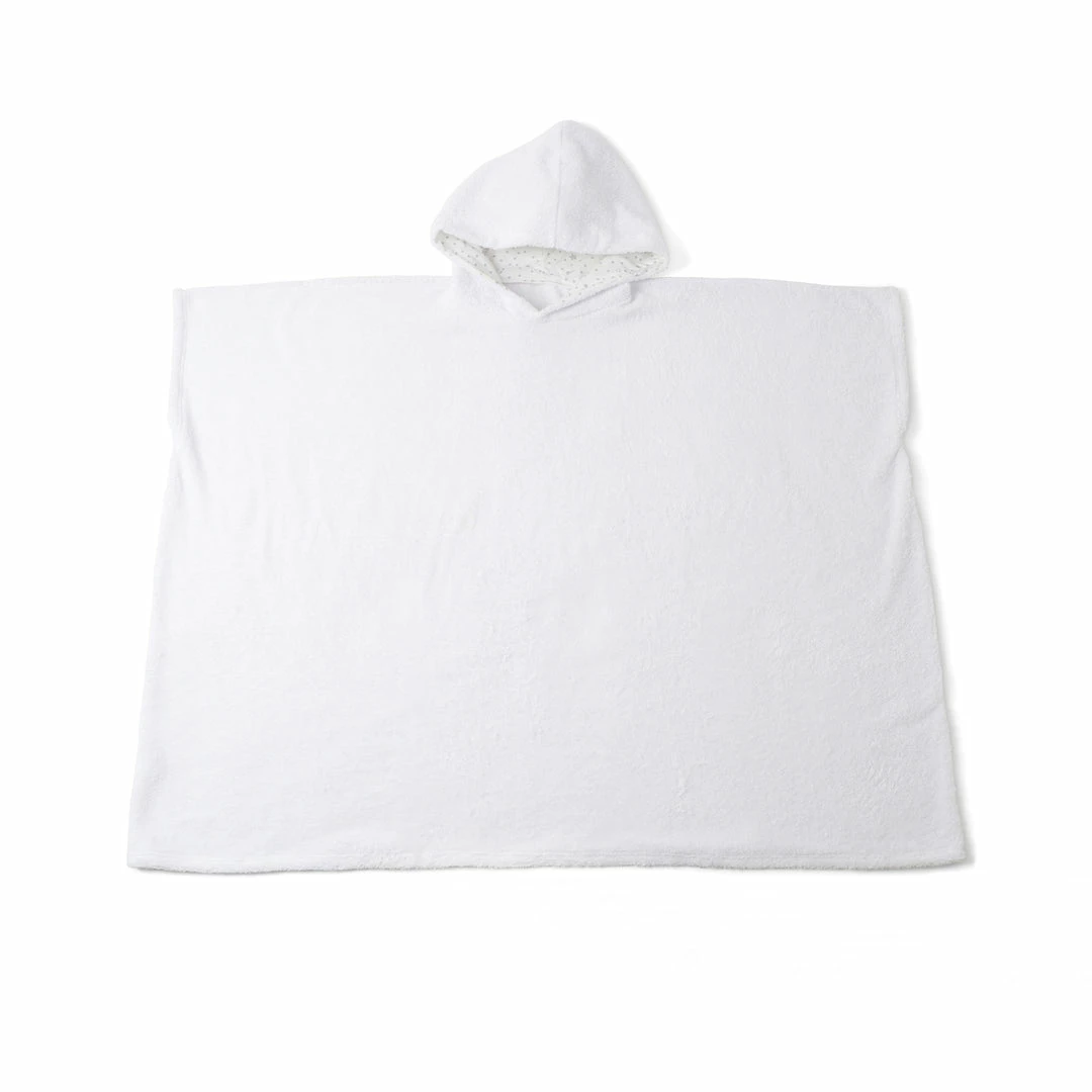 Komfies By Clair De Lune Bathing & Feeding Komfies Stars White Towelling Adult Poncho