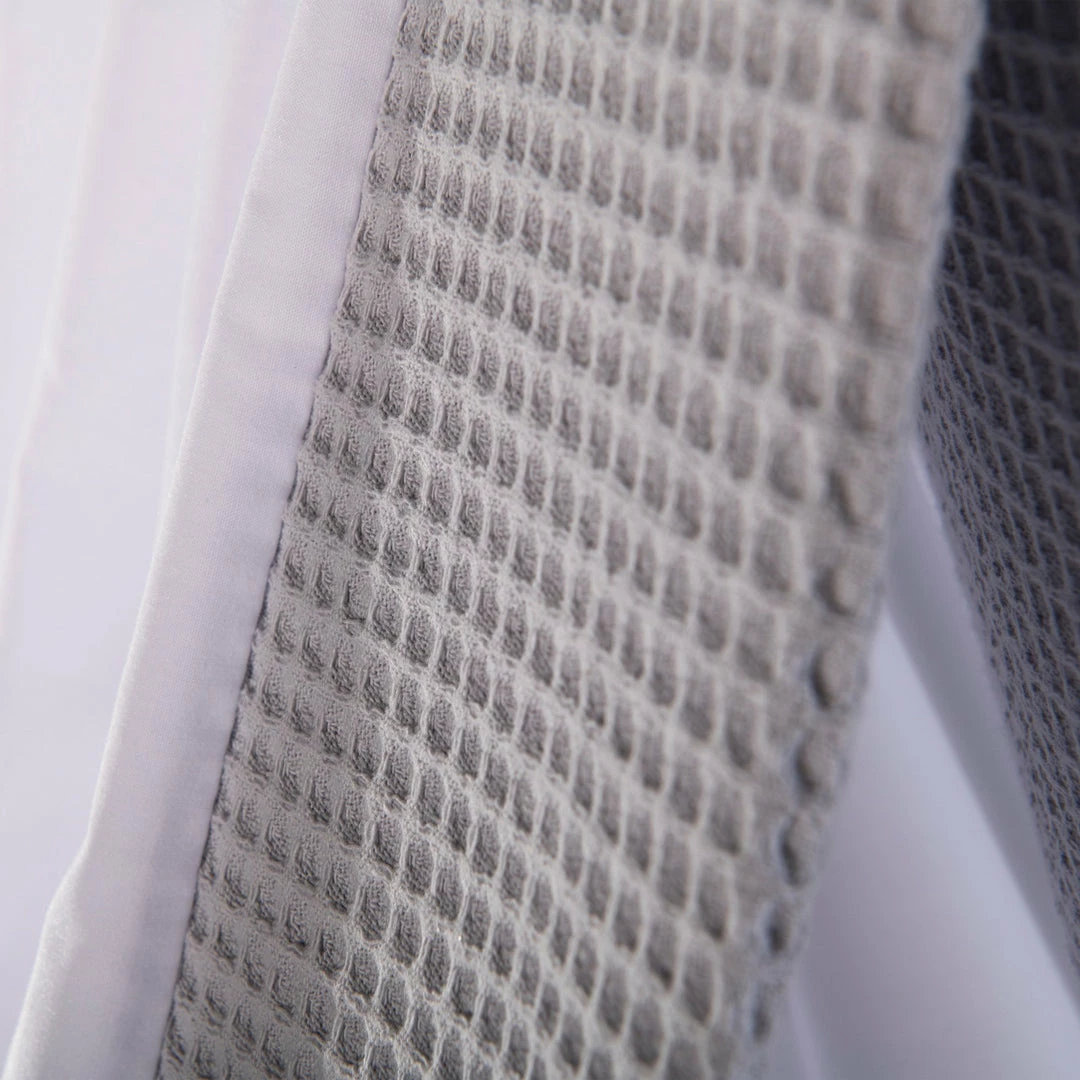 Clair De Lune Waffle Grey Wicker Moses Basket Starter Set & Deluxe Drape