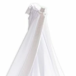 Clair De Lune Waffle Grey Wicker Moses Basket Starter Set & Deluxe Drape