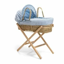 Clair De Lune Waffle Palm Moses Basket