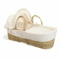 Clair De Lune Waffle Palm Moses Basket