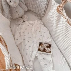Clair De Lune Waffle Palm Moses Basket