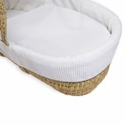 Clair De Lune Waffle Palm Moses Basket