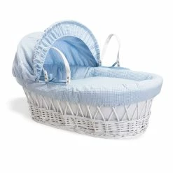 Clair De Lune Moses Baskets & Stands Waffle White Wicker Moses Basket