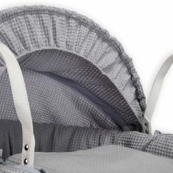 Clair De Lune Moses Baskets & Stands Waffle White Wicker Moses Basket