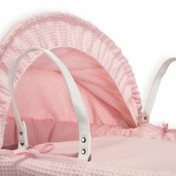 Clair De Lune Moses Baskets & Stands Waffle White Wicker Moses Basket