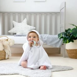 Komfies By Clair De Lune Komfies White Towelling Toddler Poncho Bathing & Feeding