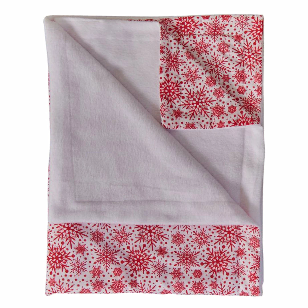 Clair De Lune Cosy Blankets Winter Snowflake Fleece Lined Baby Blanket