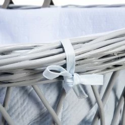 Clair De Lune Baby Love Grey Wicker Moses Basket Moses Baskets & Stands