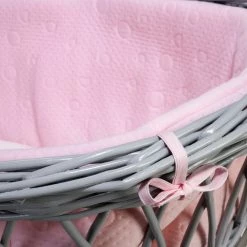 Clair De Lune Baby Love Grey Wicker Moses Basket Moses Baskets & Stands