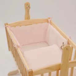 Clair De Lune Waffle Crib/Cradle Quilt & Bumper Bedding Set