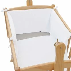 Clair De Lune Waffle Crib/Cradle Quilt & Bumper Bedding Set