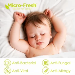 Clair De Lune Soft Sheets Micro-Fresh® 2 Pack Fitted Cot Bed Sheets - 137 X 67 Cm