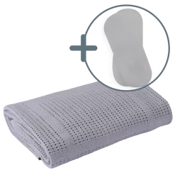 Clair De Lune Soft Cotton Cellular Pram Blanket