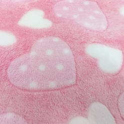 Clair De Lune Cosy Blankets Plush Heart Fleece Baby Blanket