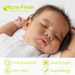 Clair De Lune Micro-Fresh® 2 Pack Fitted Crib Sheets - 85.5 X 36 Cm Soft Sheets