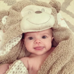 Clair De Lune Little Monkey Hooded Blanket Cosy Blankets