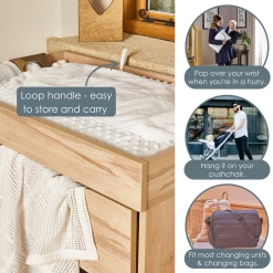 Clair De Lune Bathing & Feeding Dimple Roly Poly Travel & Changing Mat®