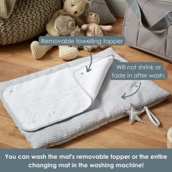 Clair De Lune Bathing & Feeding Silver Lining Roly Poly Travel & Changing Mat®